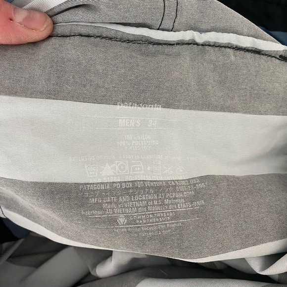 Patagonia Blue Dark Blue Striped Wavebraker Board Shorts Nylon Men’s Size 34 - Picture 4 of 4